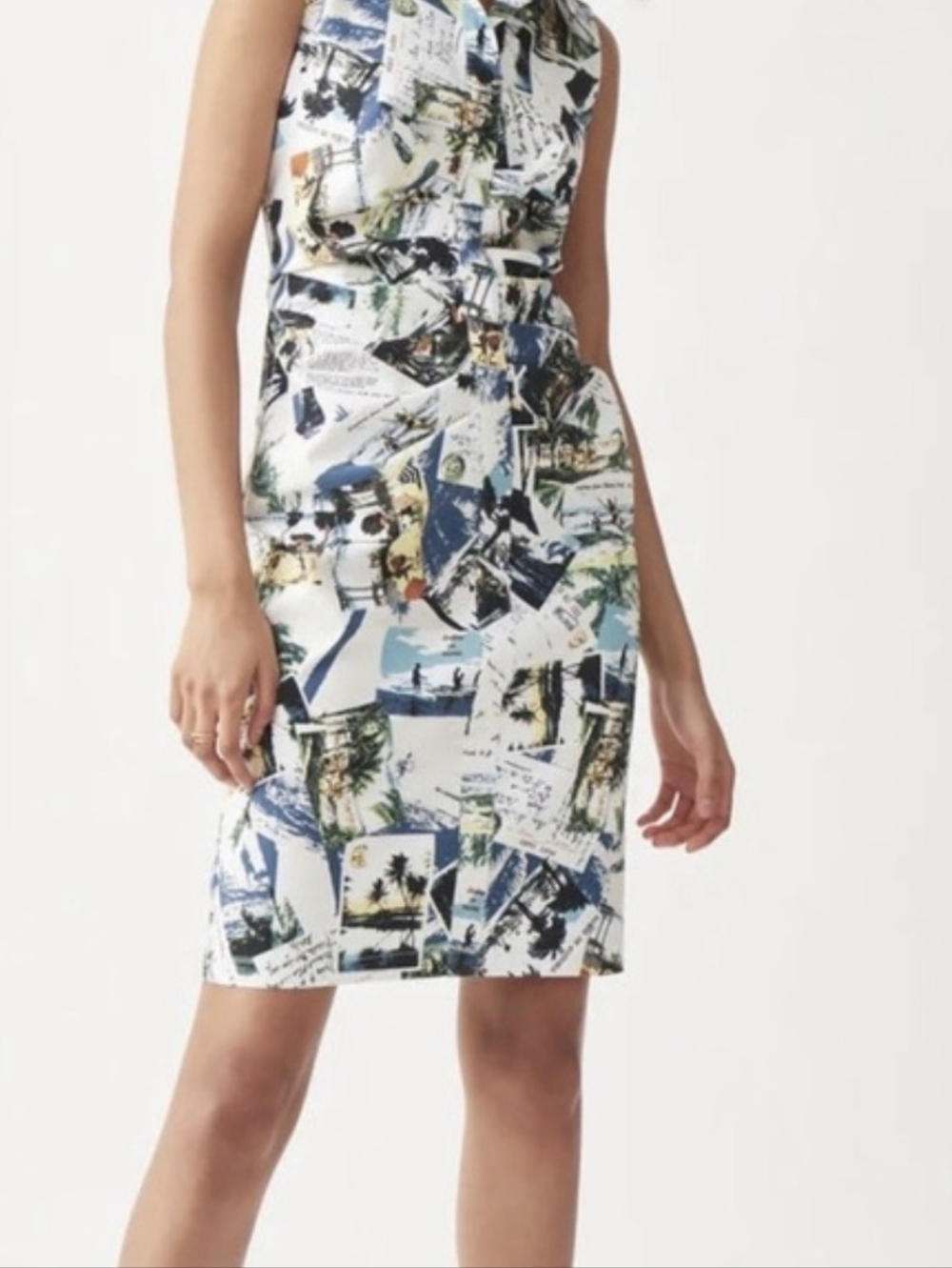 Joseph Ribkoff Sleeveless Midi Dress Stretch Size 8 - Picture 4 of 13